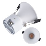 Foco Downlight LED COB Fijo Redondo Ø105mm 15w IP65 Konic VC, Blanco ó Negro